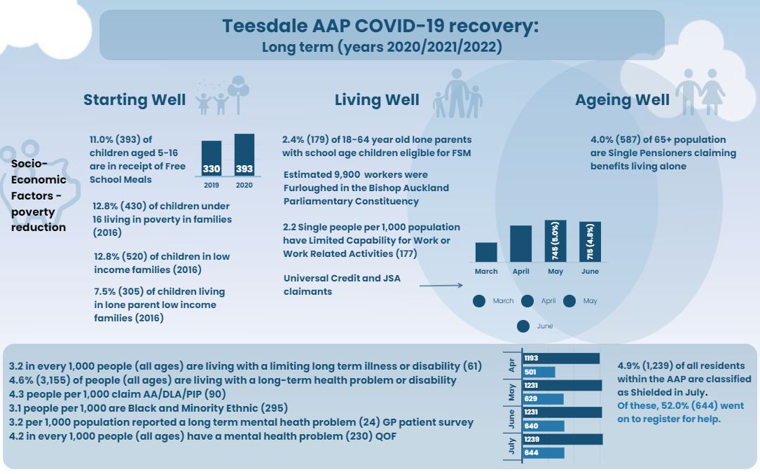 COVID19 Health Impact Assessment Infographics for the Teesdale AAP